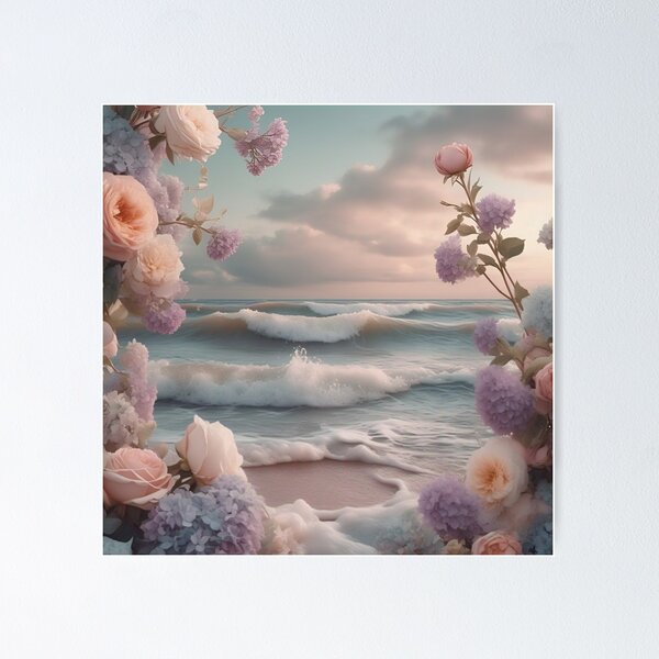 Item preview, Beautiful flowers pastel and sea designed and sold by Tonphiarts.