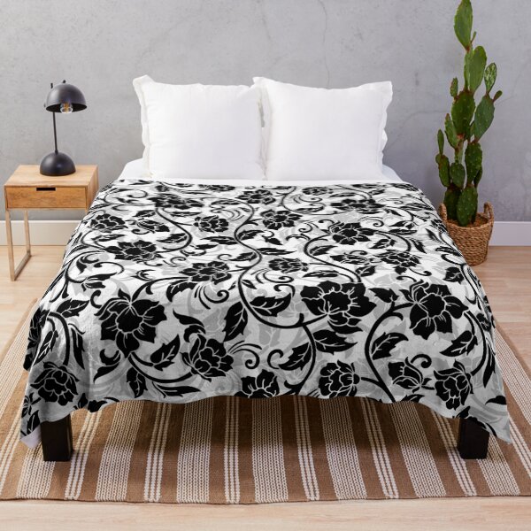 Item preview, Black and Gray Swirling Flowers designed and sold by Rad Yellow & Blue.