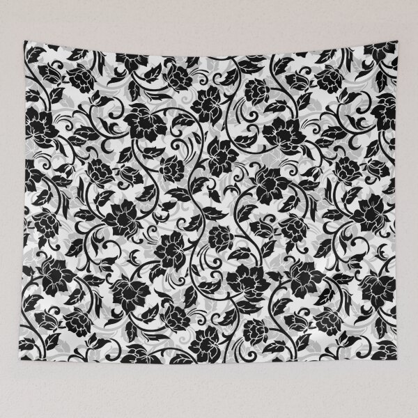 Item preview, Black and Gray Swirling Flowers designed and sold by Rad Yellow & Blue.