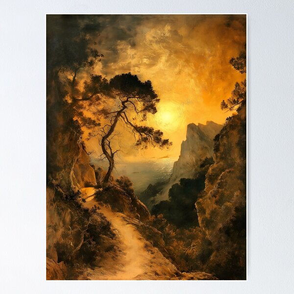 Item preview, The golden sunset designed and sold by NereidCanvas.