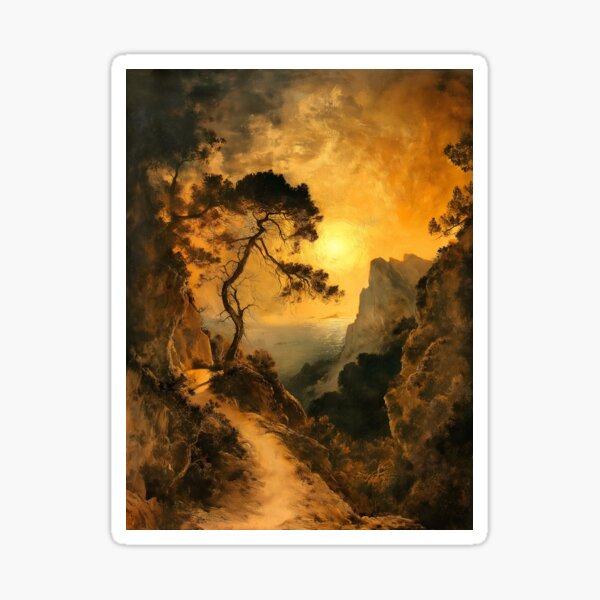Item preview, The golden sunset designed and sold by NereidCanvas.