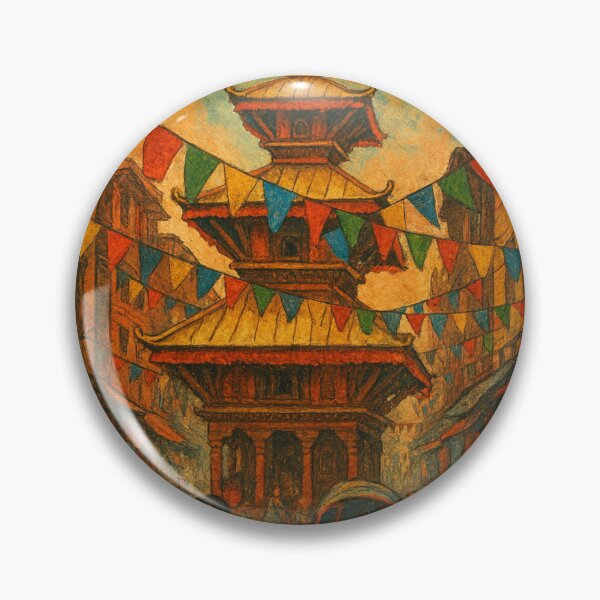 Item preview, Thamel, Kathmandu – Market Street at Dusk designed and sold by Aryabek.