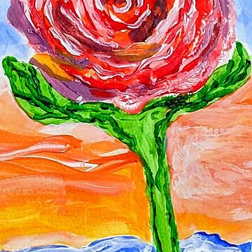 Artwork thumbnail, Paint N Sip Rose by the Beach at Sunset by ladyinthemitten