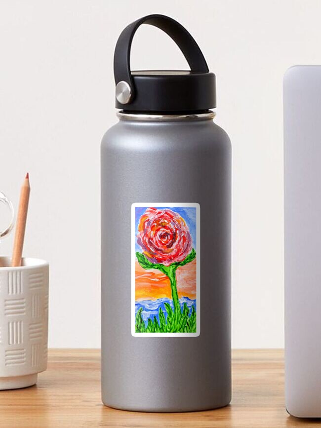 Thumbnail 1 of 3, Sticker, Paint N Sip Rose by the Beach at Sunset designed and sold by Ladyinthemitten.