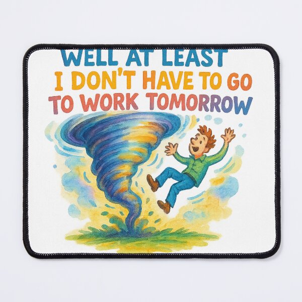 Item preview, Funny Tornado Shirt – “Well At Least I Don’t Have to Work Tomorrow” designed and sold by digitalsunART.