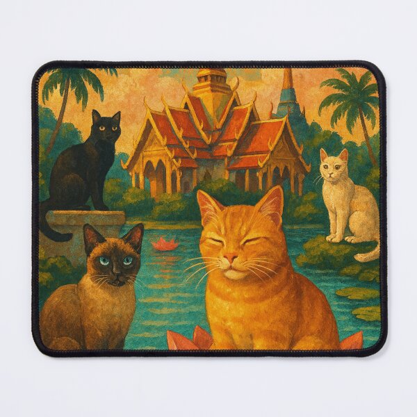 Item preview, The White Lotus Season 3 – Thailand Temple and Cats designed and sold by Aryabek.