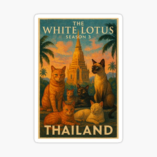 Item preview, The White Lotus Season 3 – Thailand Cats Edition designed and sold by Aryabek.