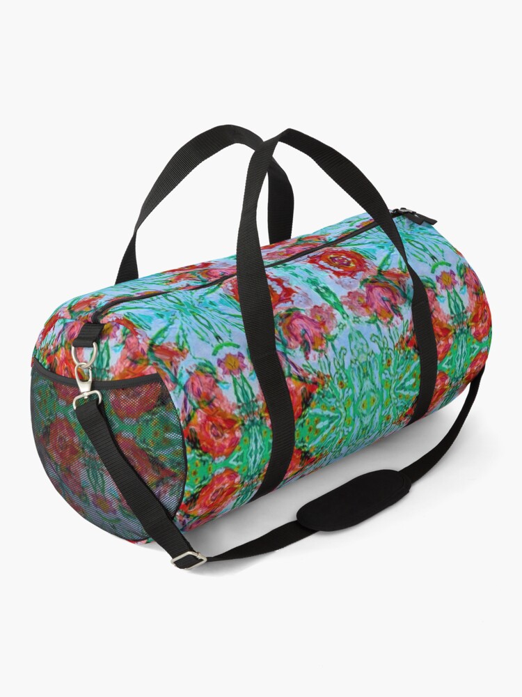 Thumbnail 2 of 3, Duffle Bag, Abstract Roses designed and sold by Ladyinthemitten.