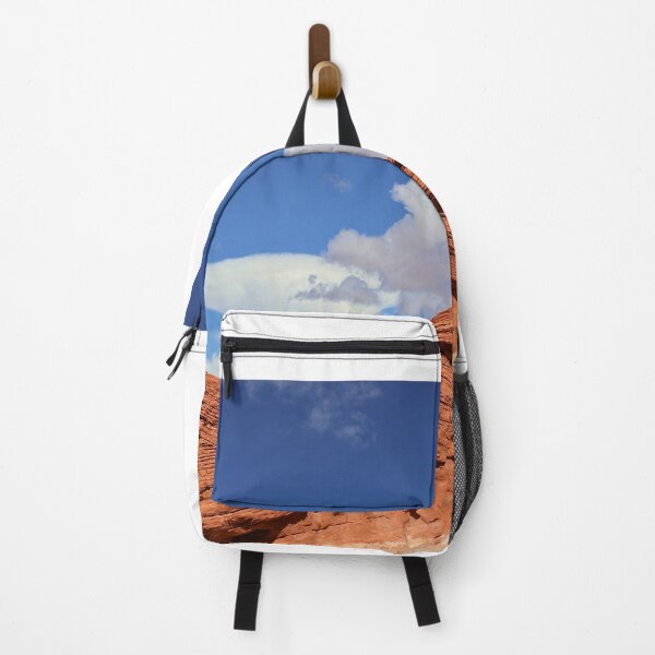 Item preview, Red Rock Mountains and Blue Sky with Clouds designed and sold by Phakade's Photos.