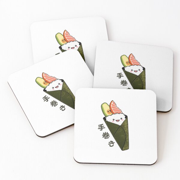 Item preview, Kawaii Temaki Sushi Sticker Japanese Food Illustration designed and sold by SaavedraDesign.