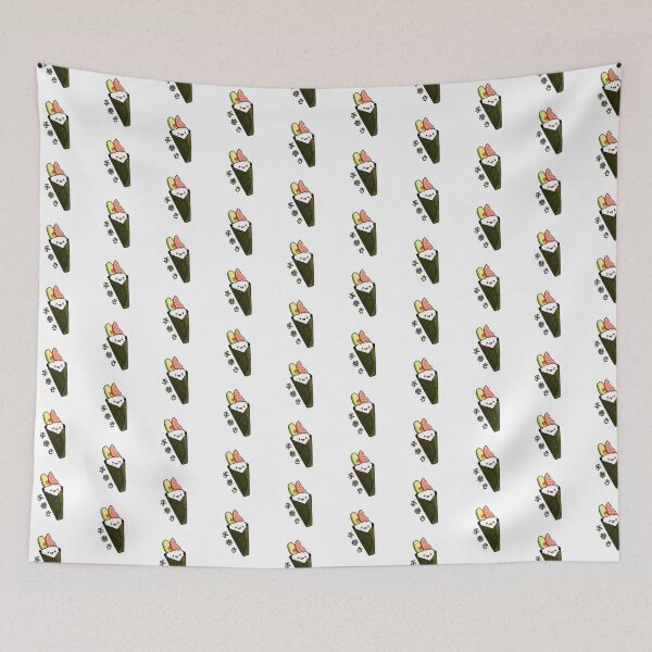 Item preview, Kawaii Temaki Sushi Sticker Japanese Food Illustration designed and sold by SaavedraDesign.