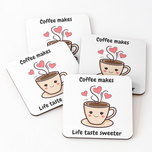 Item preview, Coffee makes life sweeter designed and sold by whatthefoxsays.