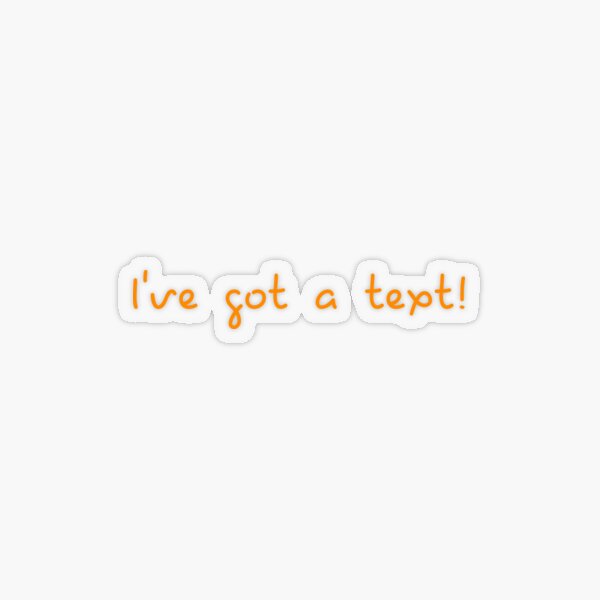 Aperçu de l'œuvre J'ai reçu un SMS - Love Island (Orange) créée et vendue par The Salt Label.