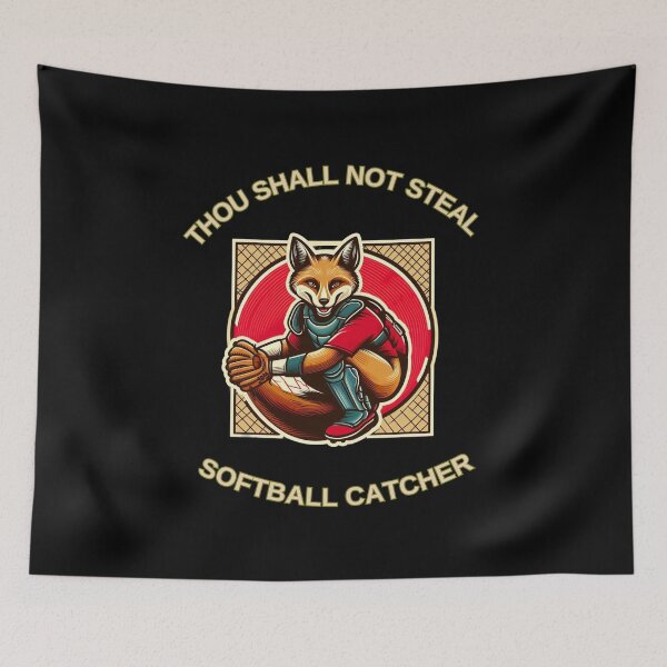 Item preview, Thou Shall Not Steal Softball Catcher designed and sold by TrendsLook.