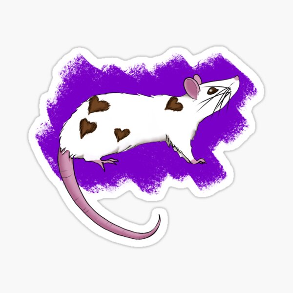 Item preview, Heart Rat with purple background designed and sold by SenchaRat.
