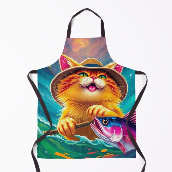 Item preview, Fishing Cat – Cute Cartoon Kitty with a Rod designed and sold by apoknight.