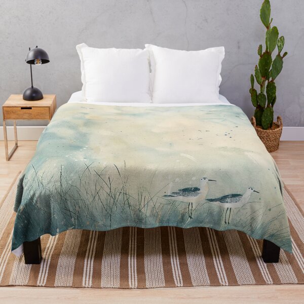 Item preview, Seaside Sandpipers – Minimalist Watercolor Coastal Bird Scene designed and sold by solynneart.