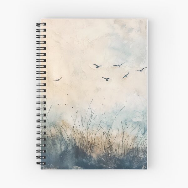 Item preview, Flight Over Coastal Grass – Minimalist Watercolor Seaside Art designed and sold by solynneart.