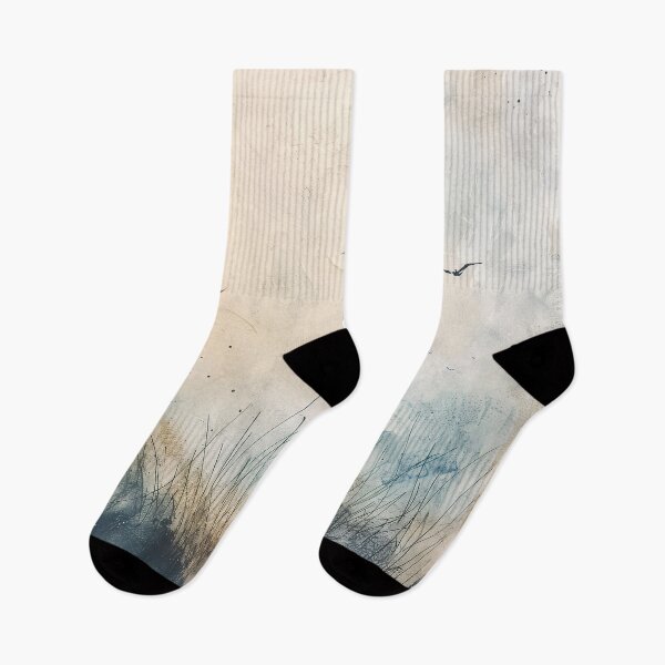 Item preview, Flight Over Coastal Grass – Minimalist Watercolor Seaside Art designed and sold by solynneart.