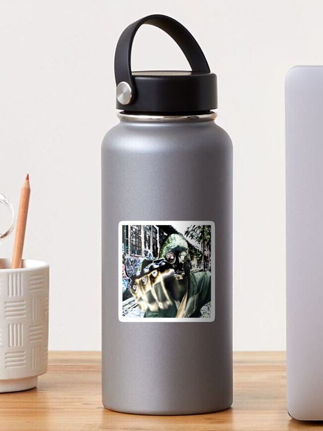 Thumbnail 1 von 3, Sticker, Neon Grafitti Gefahrgutanzug Slaw designt und verkauft von KarolHippyman.