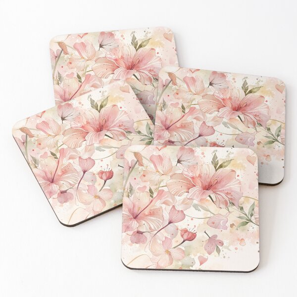 Item preview, Elegant Watercolor Blossoms, Soft Pink and Peach Hues designed and sold by CoolPixels.