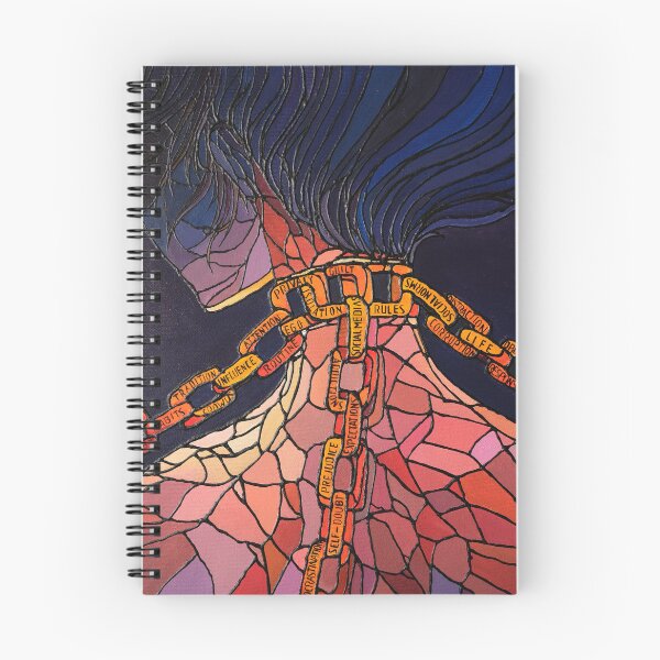 Item preview, "Chained" – Stained Glass-Style Commentary on Modern Constraints designed and sold by Enjoy my  tea time.