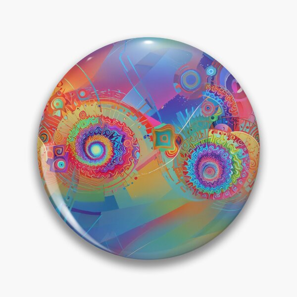 Item preview, Fibonacci spirals, psychedelic, rainbow designed and sold by CoolPixels.