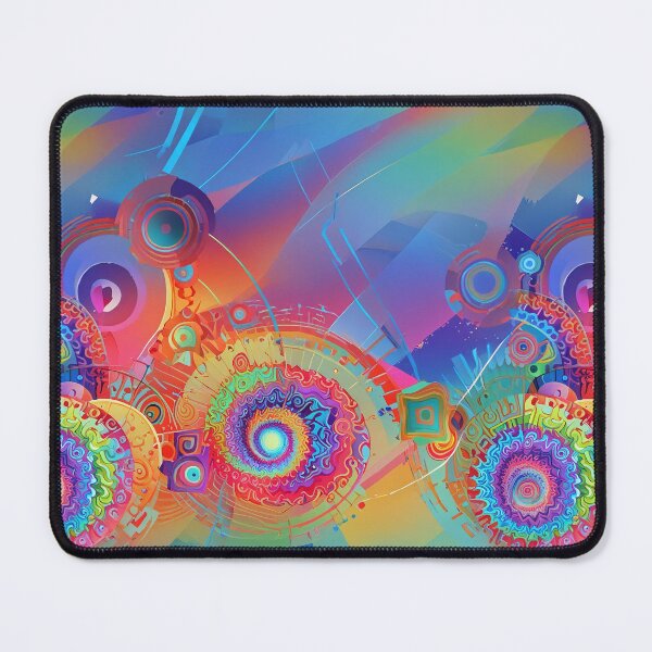 Item preview, Fibonacci spirals, psychedelic, rainbow designed and sold by CoolPixels.