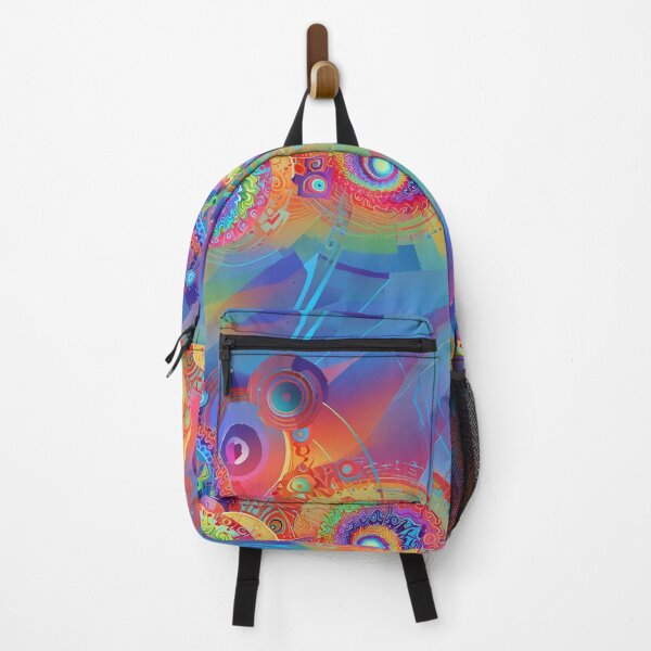 Item preview, Fibonacci spirals, psychedelic, rainbow designed and sold by CoolPixels.