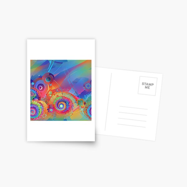 Item preview, Fibonacci spirals, psychedelic, rainbow designed and sold by CoolPixels.