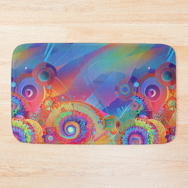 Item preview, Fibonacci spirals, psychedelic, rainbow designed and sold by CoolPixels.