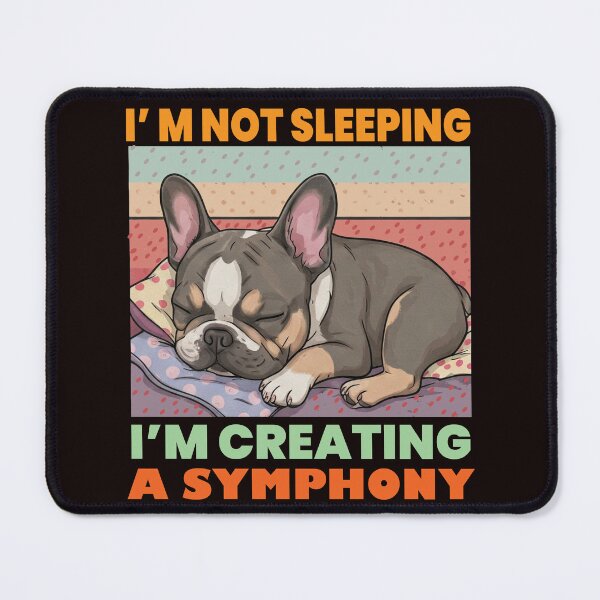 Item preview, A French Bulldog Sleeping, or Creating a Symphony designed and sold by Zini-ArtStudio.