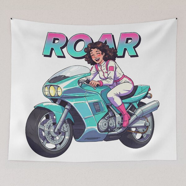 Item preview, Retro Girl on a Motorcycle designed and sold by JonelleTshirts.
