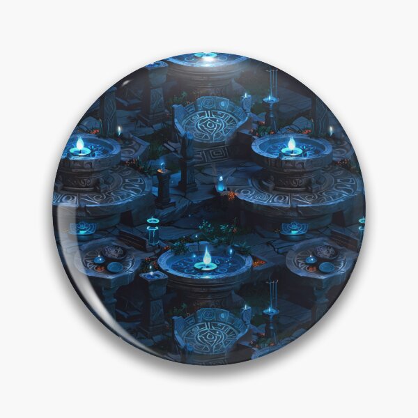 Item preview, Moonlit altar, patterns carved into stone, blue flames designed and sold by CoolPixels.