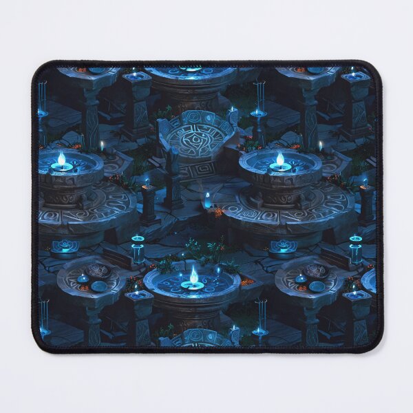 Item preview, Moonlit altar, patterns carved into stone, blue flames designed and sold by CoolPixels.