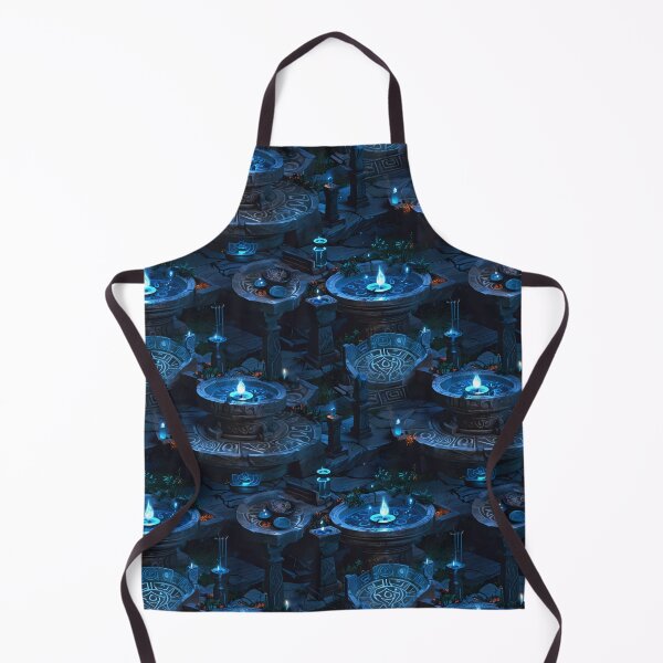 Item preview, Moonlit altar, patterns carved into stone, blue flames designed and sold by CoolPixels.