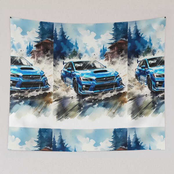 Item preview, Vivid Rally Car In  Dynamic Mountain Scene designed and sold by RevUpDesign.