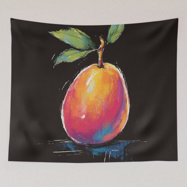 Item preview, Painterly Mango Still Life designed and sold by Moss and Moon Studio.