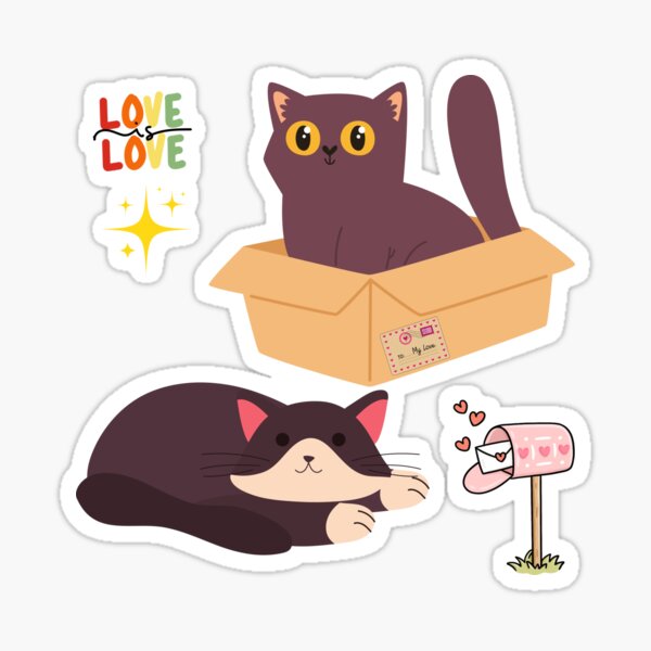 Item preview, Two Cat for in love designed and sold by LaUnArt.