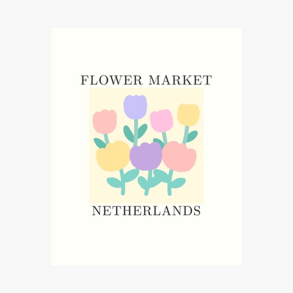 Aperçu de l'œuvre Marché aux fleurs des Pays-Bas créée et vendue par tavicreatives.