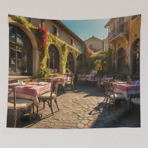 Item preview, Flower-Lined Fairy Tale Restaurant in a Charming City designed and sold by BlareBlare.