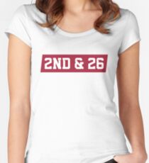 2. Und 26 - Rot Tailliertes Rundhals-Shirt