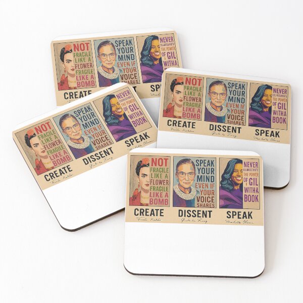 Item preview, Create Frida Kahlo Dissent Ruth Bader Ginsburg Speak Michelle Obama Feminists designed and sold by GladysDelaney.