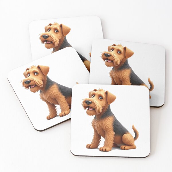 Item preview, sweet  funny  airdale terrier puppy designed and sold by nicnacc.