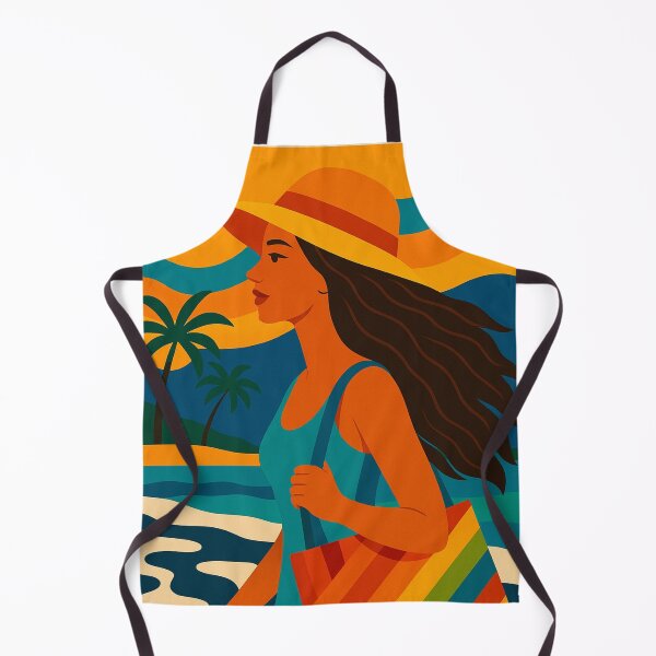 Item preview, Wanderlust Ipanema Tan Beach Girl Vacation Poster – Retro Travel Art designed and sold by Bored Duck.