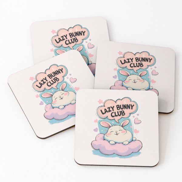 Item preview, Lazy Bunny Club – Cozy Sleepy Bunny designed and sold by SolaoLab.