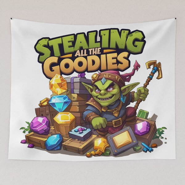 Item preview, Stealing All the Goodies Sticker - Mischievous Gaming & Loot Decal for Gamers, Laptops, Gifts designed and sold by InsightA.