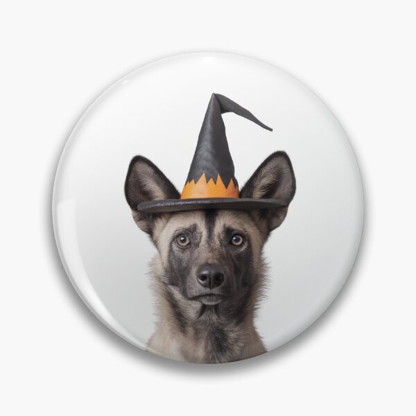 Item preview, African wild dog Wearing Halloween Witch Hat designed and sold by LazyOwlStore.