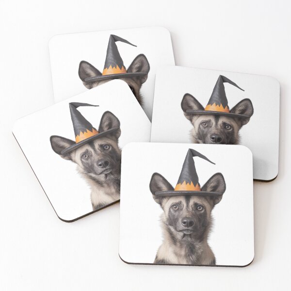 Item preview, African wild dog Wearing Halloween Witch Hat designed and sold by LazyOwlStore.