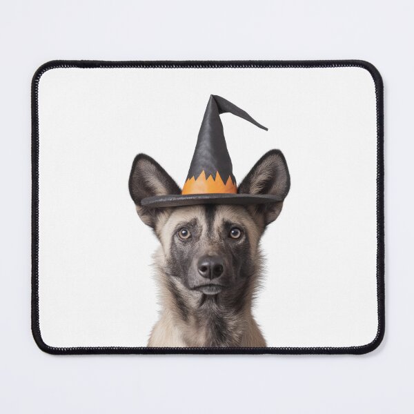 Item preview, African wild dog Wearing Halloween Witch Hat designed and sold by LazyOwlStore.